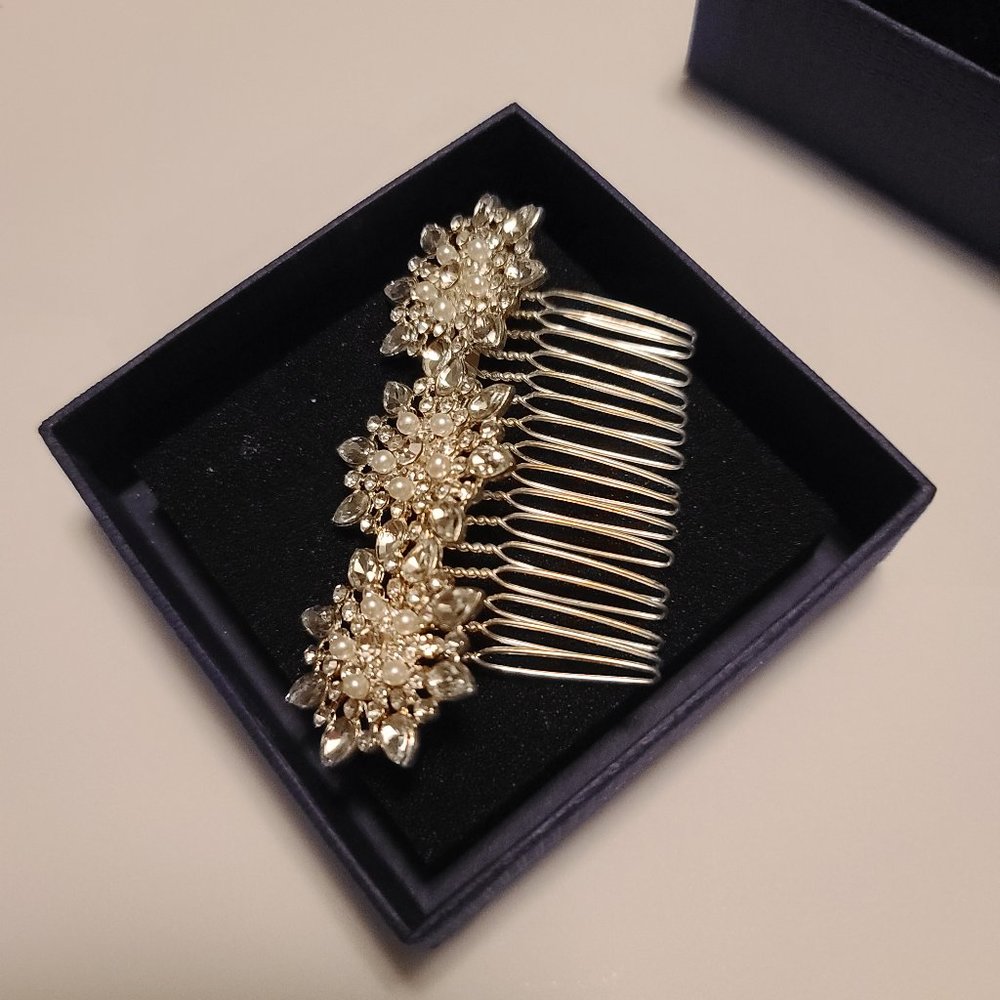 Silver Crystal Bridal Hair Pin